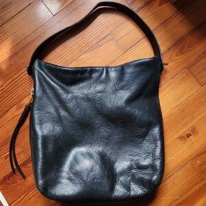 Fossil Black Leather Hobo Bag